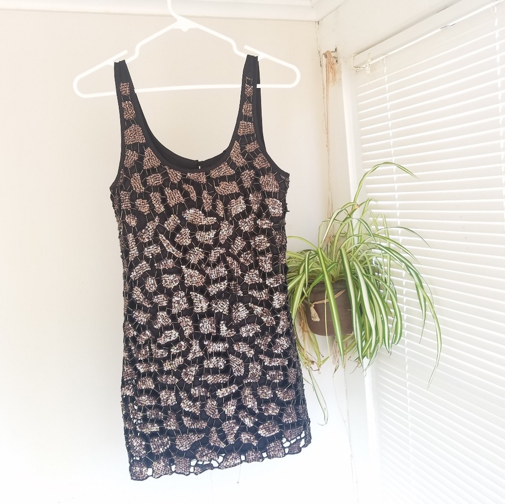 Guess Sequin Mini, Copper and Black